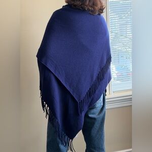 Cashmere Fringed Cape Coat